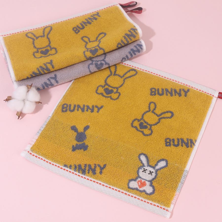 Хлопковое квадратное полотенце 25*25 см, утолщенное домашнее милое мультяшное цветное тканое жаккардовое маленькое квадратное полотенце