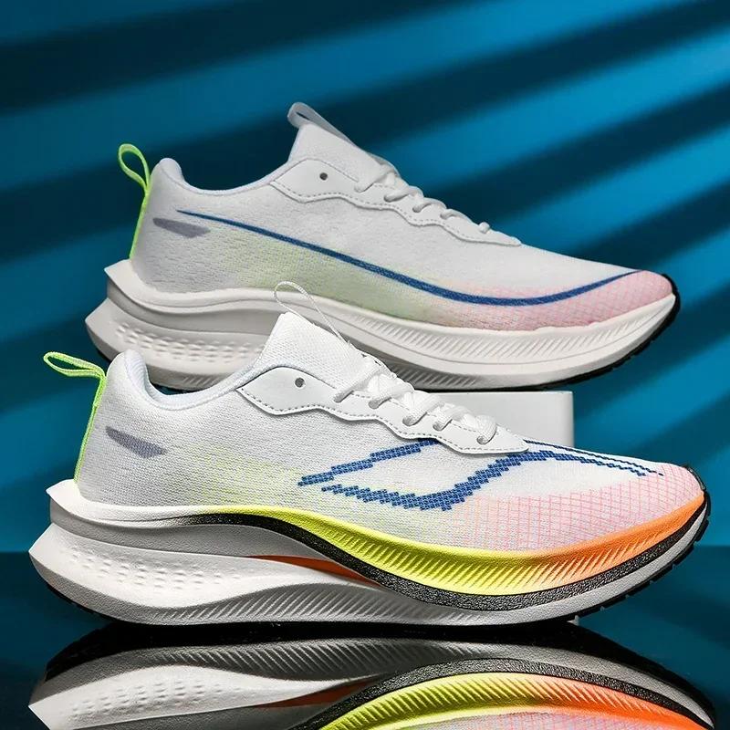 Спортивные кроссовки Marathon Air Cushion Carbon Plate для бега, мужские, дышащие, легкие, женские, удобные, спортивные, нескользящие кроссовки