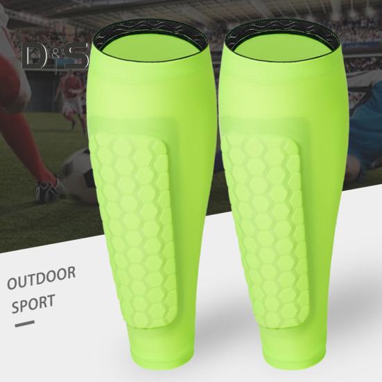 Футбольные щитки для голени для молодежи и взрослых, компрессионный рукав для голени с сотовыми накладками, спортивная защитная экипировка для футбола, бейсбола, катания на лыжах, хоккея