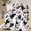 Cute Cow Print Blanket Soft Warm Plush Throw Blanket Fleece Flannel Lightweight Travel Blankets Cozy All-Season Couch Blankets