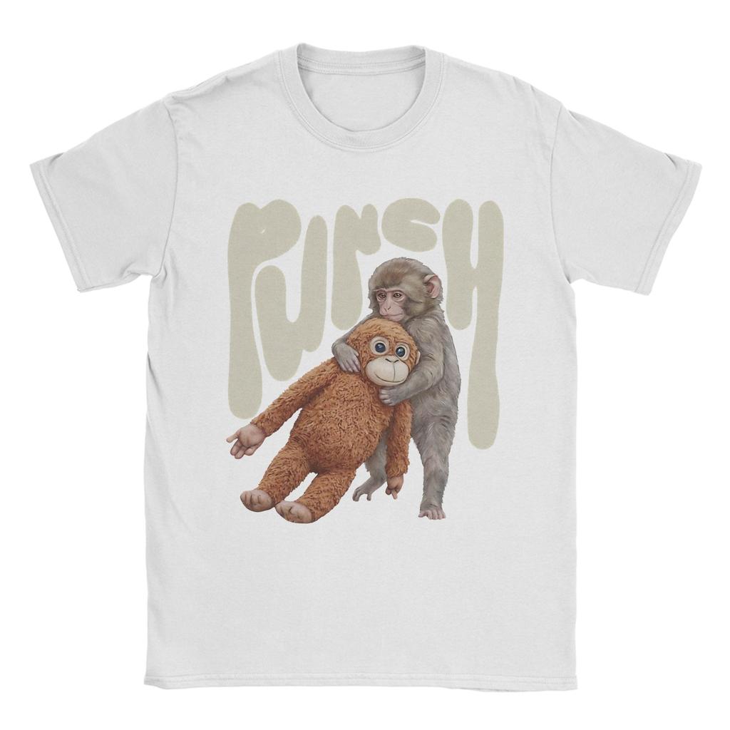 Punch Baby Monkey Team Cute T Shirts for Men Pure Cotton Humorous TShirt Crewneck Tees Short Sleeve Clothing Classic