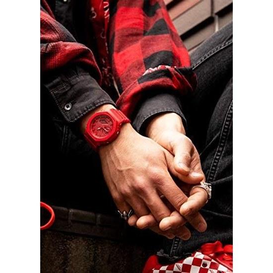 Casio wristwatch G-Shock domestic genuine product carbon core guard GA-2100-4AJF mens red