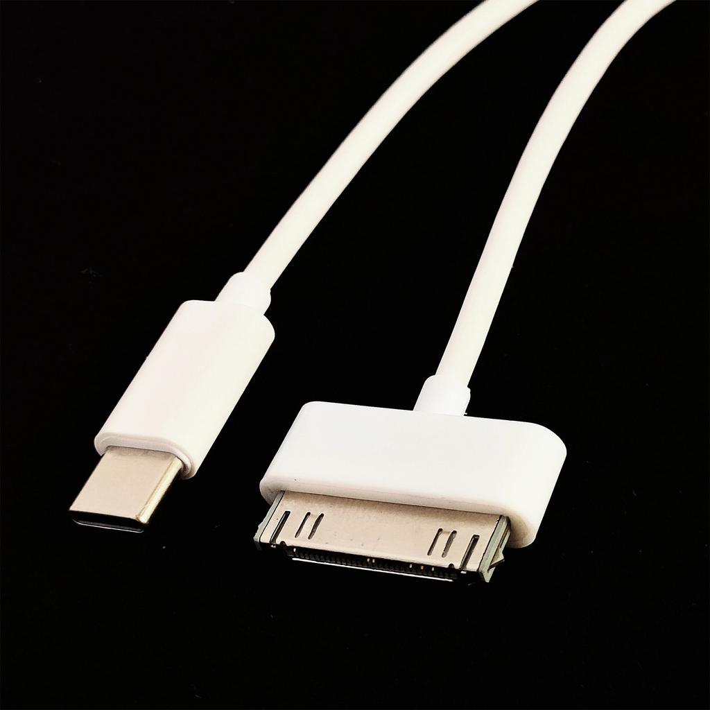 Кабель USB Type C - 30Pin для зарядки iPod, iPhone 3G/3GS, iPhone 4/4S, iPad 1, iPad 2, ПВХ-шнур для синхронизации данных