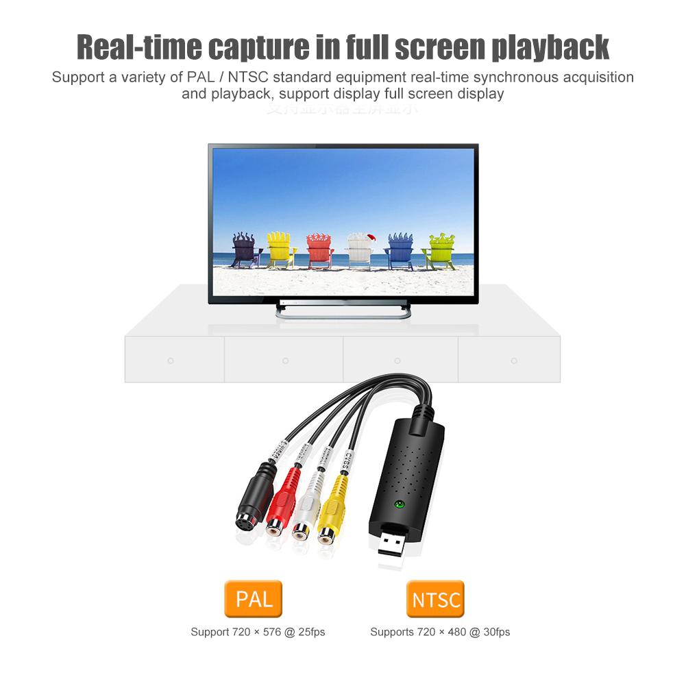 USB 2.0 Video Adapter with Audio Capture USB 2.0 TV DVD Video Capture Adapter