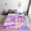 K-Pop D-Demon Hunters Themed Bedding Set Colorful Print Polyester Student Dormitory Bed Sheet Quilt Cover Kid Gift Home Textile