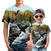 Футболки с 3D принтом Eagle для мужчин, молодежный костюм для взрослых с круглым вырезом