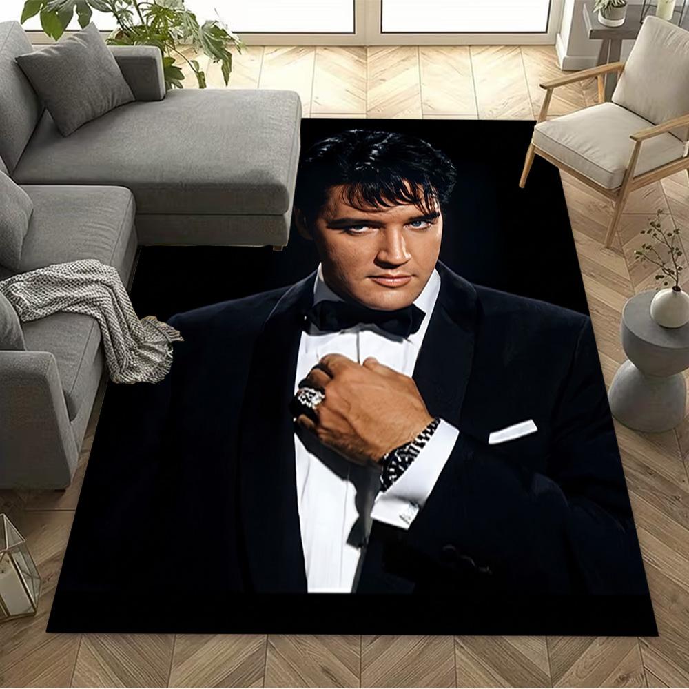 Elvis Presley Legend Floor Mat Design for Entryway Dining Room Playrooms Study room Antislip Carpet Office home decor Spiritual Gift