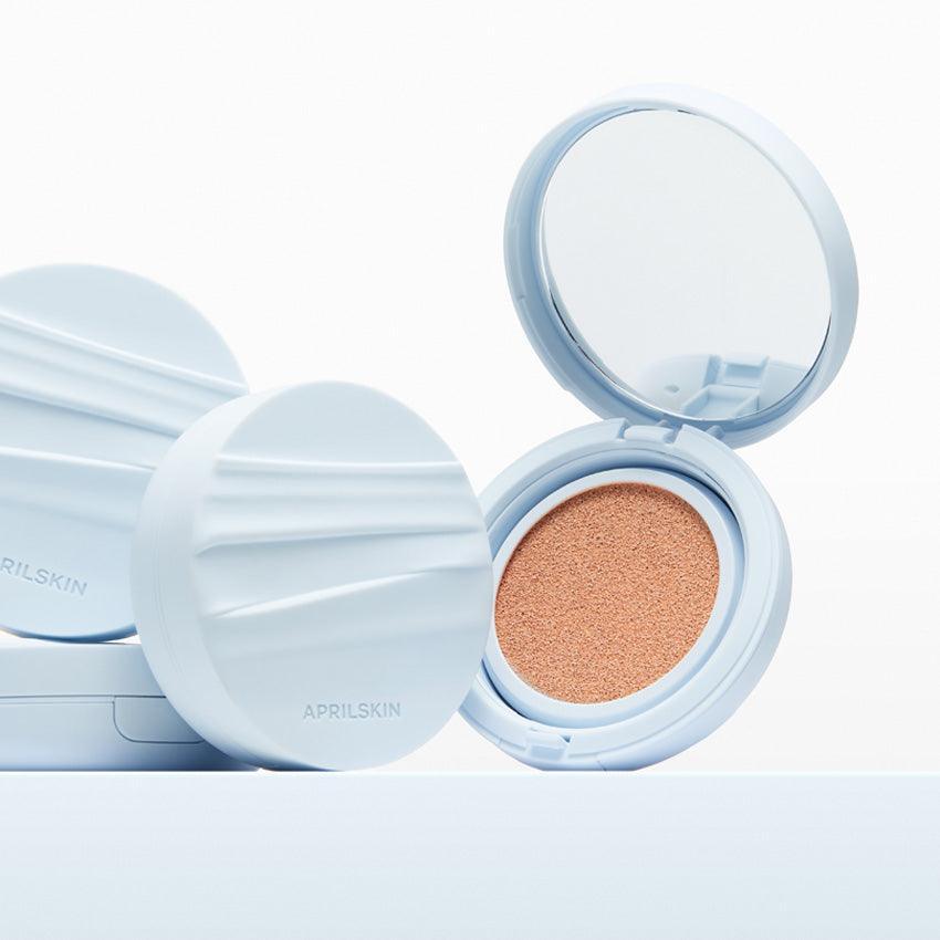 Aprilskin Светящаяся матовая подушка со сменным наполнителем (3 цвета) 12 г * 2 шт.