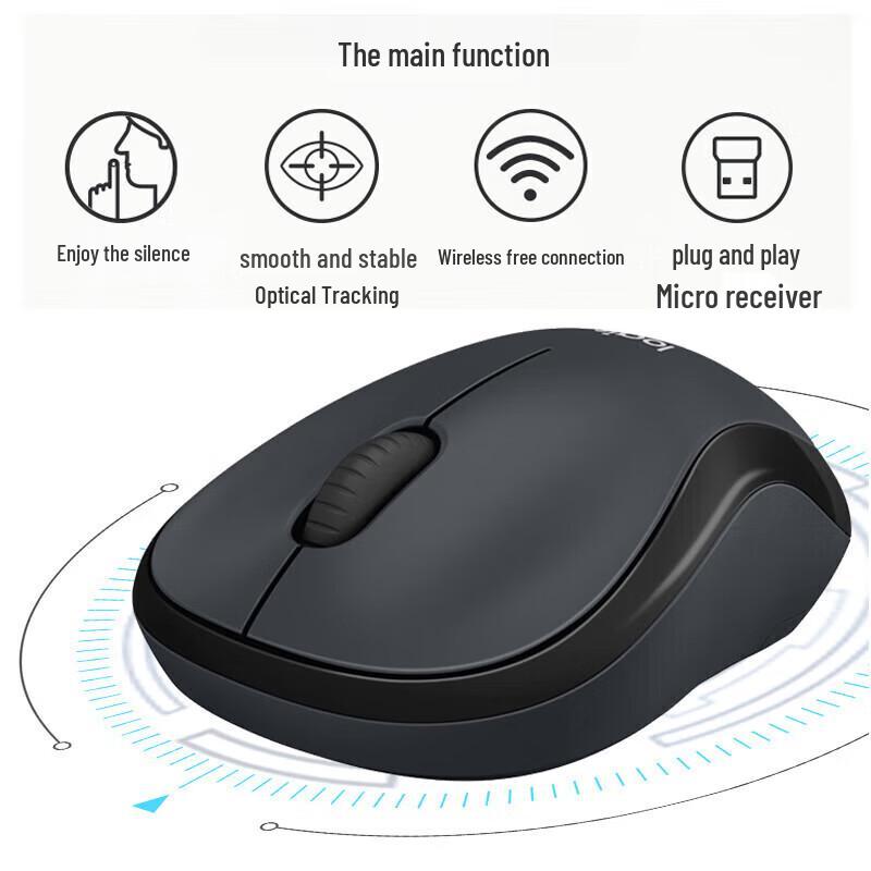 Logitech Бесшумная беспроводная мышь M220