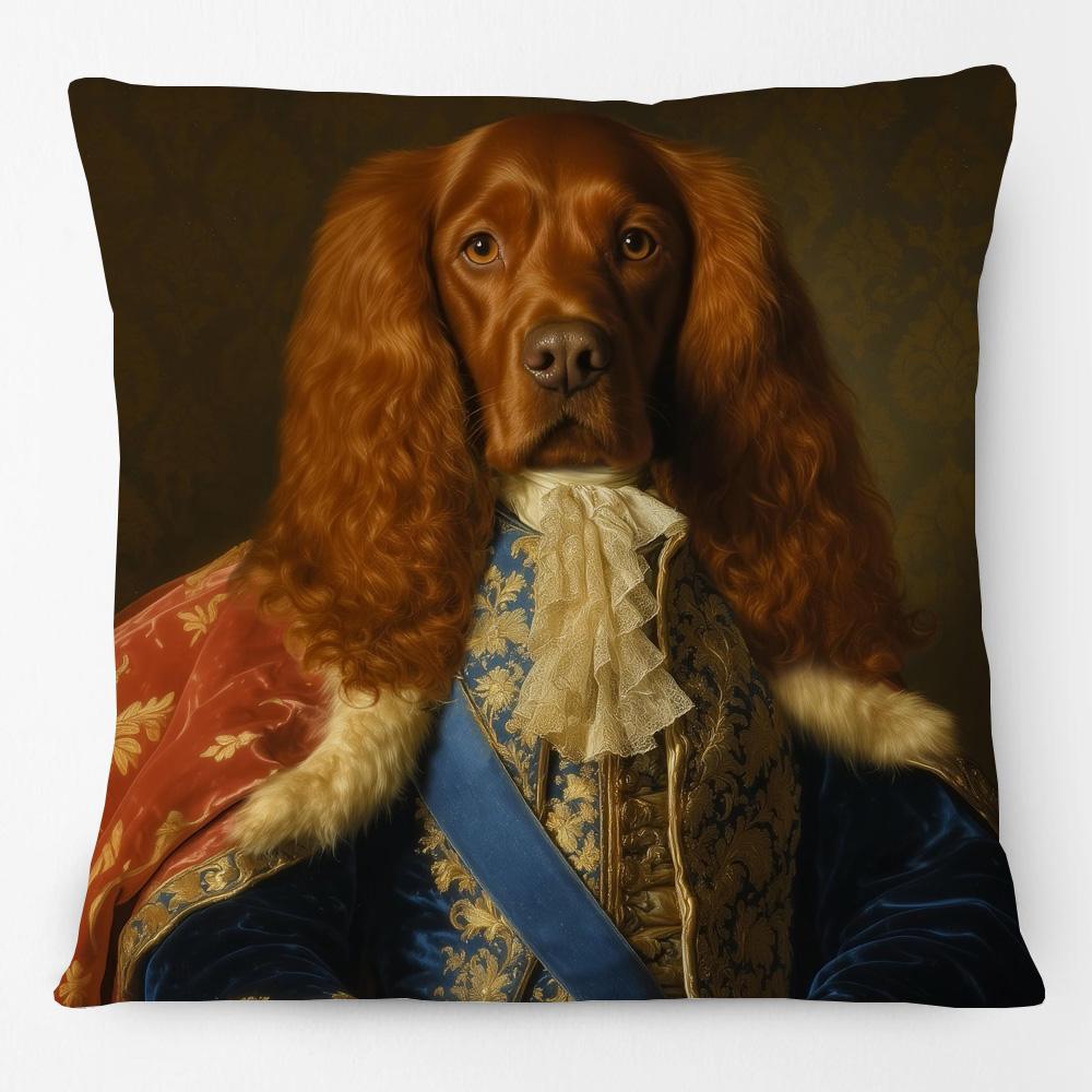 Vintage Royal Dogs And Cats Portraits Cushion Cover Poodle Border Collie Jack Russell Labrador Dog Pillowcase