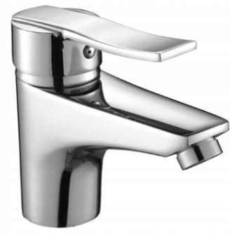 Madera chrome free-standing washbasin tap with stopper