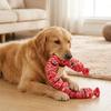 4 Section Sausage Shaped Squeaky Dog Toy Novelty Food Themed Pet Stuffed Chew Non Toxic Chew Resistant Teeth Grinding Toy For Dogs