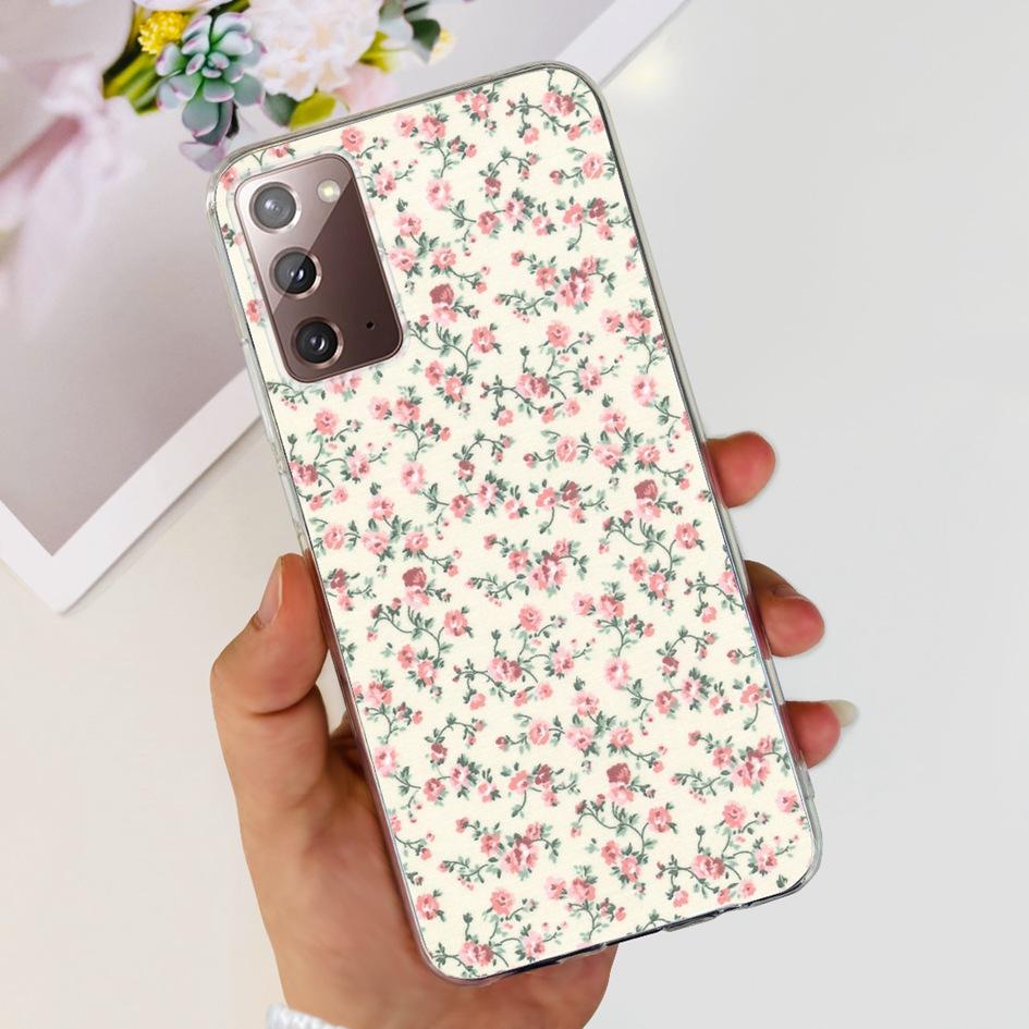 Чехол для Samsung Note 20 5G SM-N981B Популярный Цветок Тонкий Мягкий Силиконовый Чехол для Телефона для Samsung Galaxy Note20 Ultra 5G Funda Capa