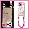 Zhitai Apple iPhone 15/14 Pro Max/13/12 Чехол с зеркалом на шнурке - для женщин