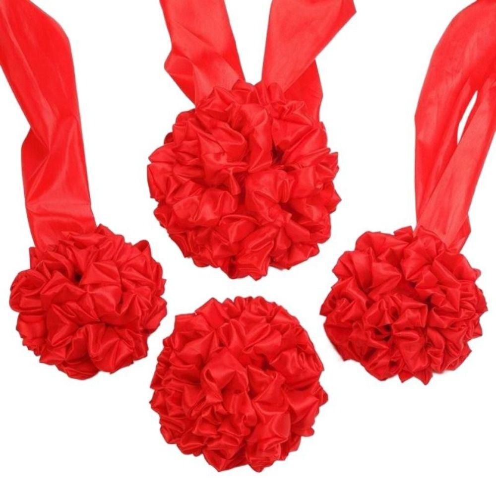 Big Handheld Ribbon-Cutting Car Delivery Glorious Flower Ball Hydrangea Square Dance Props Ornament