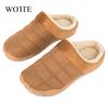 Men Winter Warm Fur Slippers House Non-Slip Soft Shoes Women Comfort Flat Heel Slides Home Indoor Bedroom Zapatillas Casa Mujer