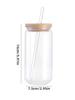 500ml Glass Cup With Lid and Straw Transparent Bubble Tea Cup Juice Glass Beer Can Milk Mocha Cups Breakfast Mug Drinkware