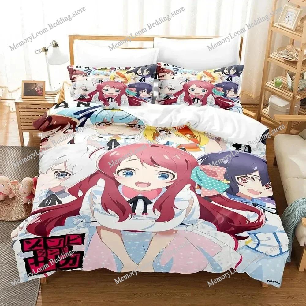 3D Печать Аниме Zombieland Saga Комплект постельного белья Мальчики Девочки Размер Twin Queen Пододеяльник Наволочка Постель Дети Взрослые Домашний текстиль