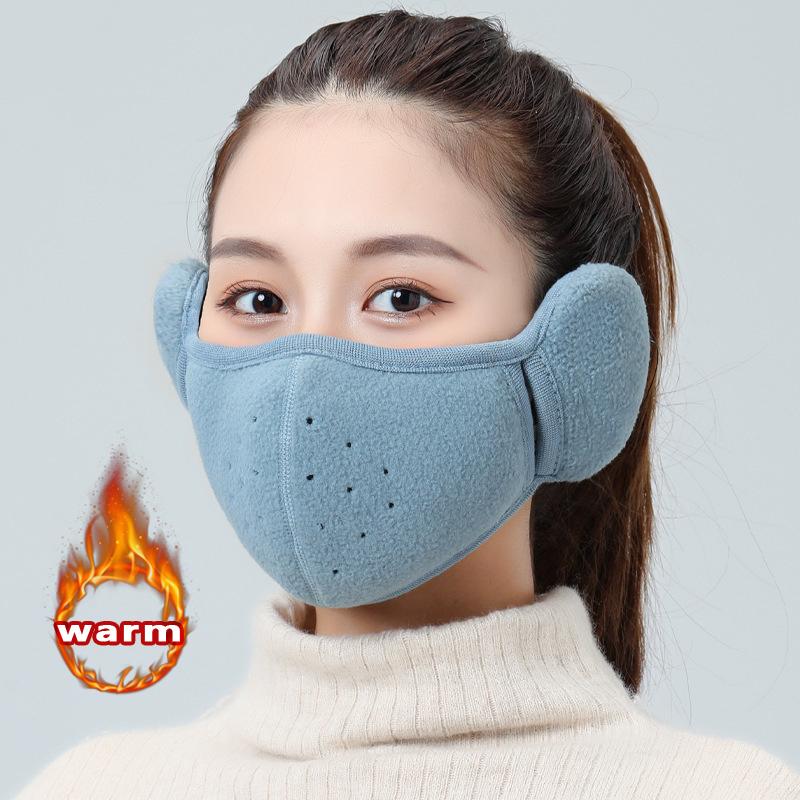 Women Men Winter Warm Cold-proof Earmuffs Windproof Mouth Cover Female Outdoor Mask Cycling Ear Warmer
