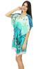 Bimba Женский вискозный короткий кафтан пляжная накидка с принтом на шнурке повседневный