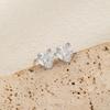 1 pair of zircon heart-shaped copper earrings elegant and versatile women's earrings
