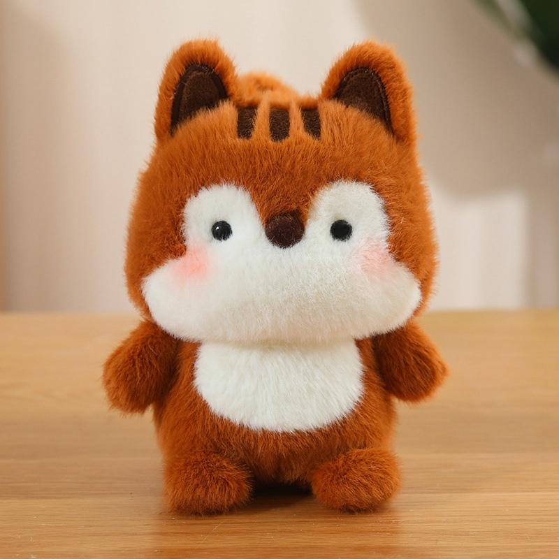 Cute Sitting Animals Red Panda Fox Sloth Cat Soft Plush Dolls Stuffed Capybara Pig Plushie Baby Toys Gifts For Children