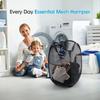 2-piece pop-up mesh laundry basket, foldable laundry basket, 74 liters, with side pockets
