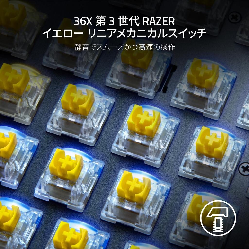 Razer Комплект механических переключателей Razer, желтый линейный переключатель, сменный переключатель, 3-контактный разъем, комплект из 36 механических переключателей Razer 3-го поколения