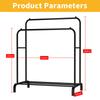 UDEAR Garment Rack Freestanding Hanger Double Rod Multifunctional Bedroom Clothes Rack Cm Black 11054150