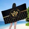 VIP Узор Микрофибровое Одеяло Быстросохнущие Пляжные Полотенца Большой Размер Печать Супервпитывающее Полотенце-Одеяло для Бассейна