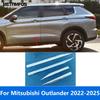 Внешние аксессуары для Mitsubishi Outlander 2024 2025 Хромированная боковая линия двери Накладка на порог кузова Наклейка-молдинг