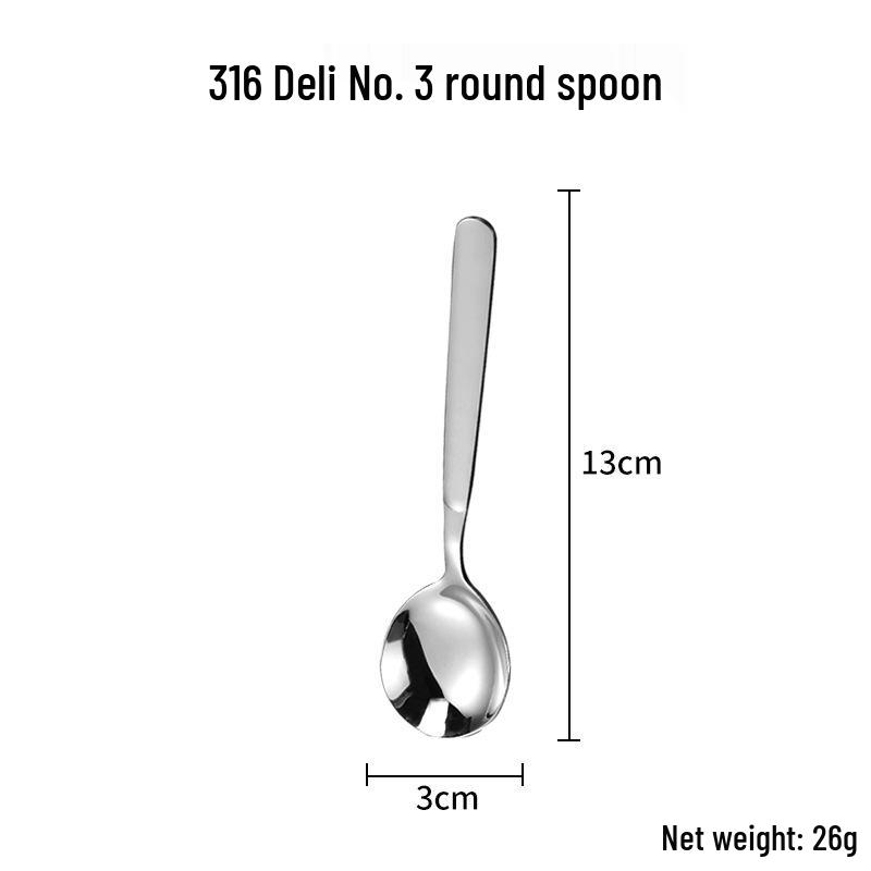 Набор столовых приборов из нержавеющей стали 316: Суповая ложка, Фруктовая вилка, Половник, Скребок для западной кухни