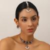 Vintage European - American Style Metal Jewelry Set - Trendy Necklace , Earrings & Hair Accessory for Women