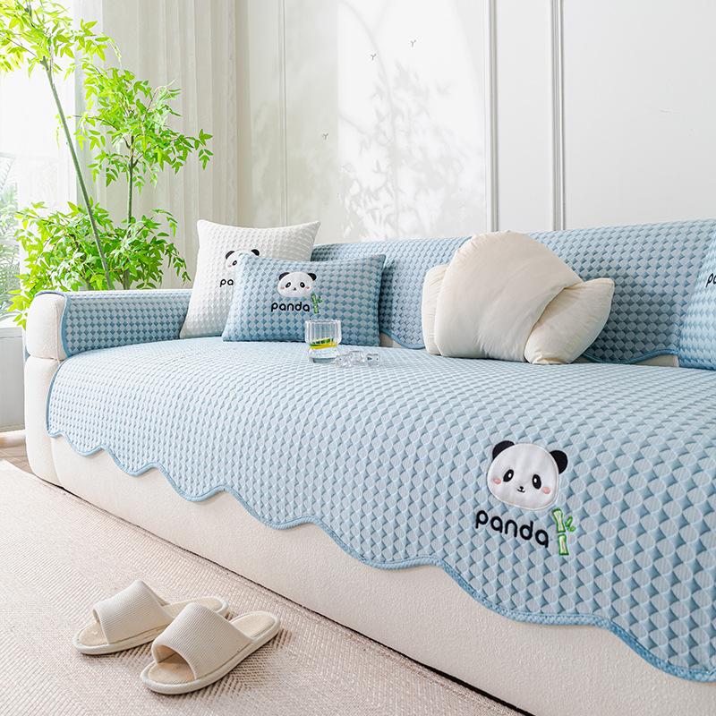 Solid Color Special-Shaped Cooling One-Piece Combination Sofa Seat Cushion  Summer New Cooling High-End Sofa Cover