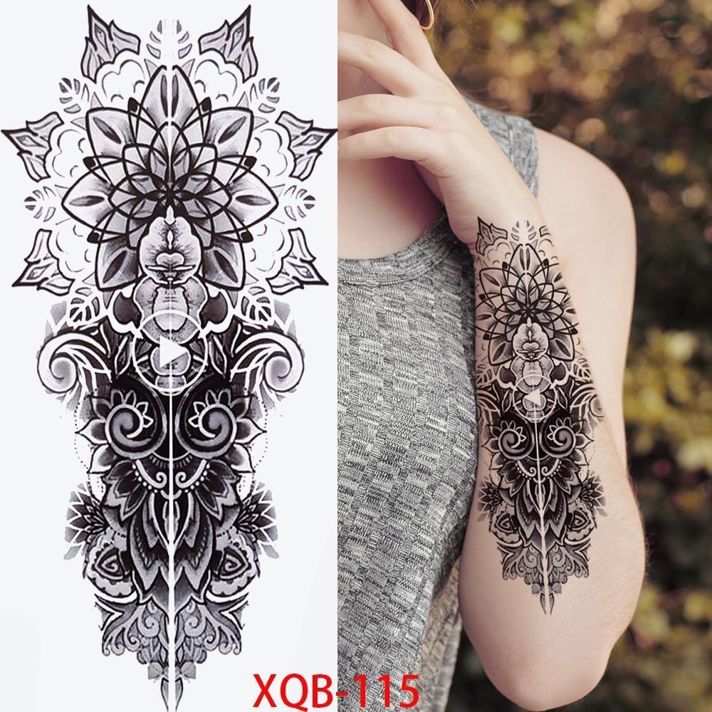 NEW 1 PC 210*114MM Cherry Blossom Fake Temporary Tattoo For Women Girl Watercolor Rose Flower Tattoos Flora Branch Chest Back Tatoo Paper Stickers