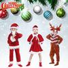 Extravagant Toddler Adult Elk Santa Claus Costume For Xmas Party
