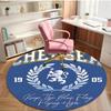 Football United F.C Print Round Rug, Washable Floor Carpet, For Entryway Dorm Laundry Room Office Study, Home Decor Birthday Christmas Gift