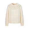 Jiu Zi Anna Kou Beaded Hollow-out Long-Sleeve Sweater