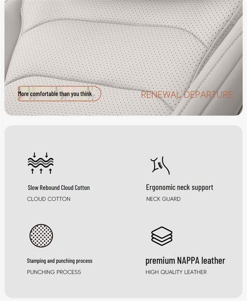 All-Season Car Accessories: Headrest, Lumbar Support, and Neck Protector for Mercedes-Benz, Tesla, and BYD.