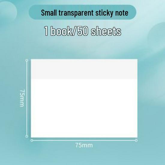 Transparent Sticky Notes: Adhesive, Tearable, Perfect for Handwritten Notes and Highlighting Key Points. Ideal for Students.