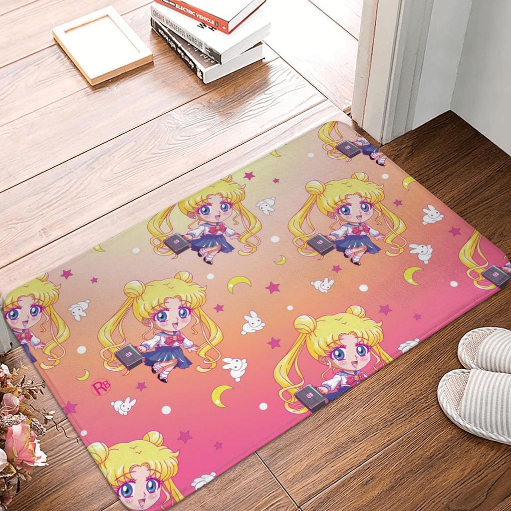 Anime Sailors Moons Doormat Anti-Slip Entrance Bathroom Kitchen Floor Door Mat  Garage Rug Carpet Footpad