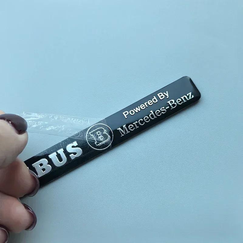 10.7cm Long Beam Thin Aluminium Label Sticker Car Emblem for Mercedes Benz Maybach AMG Star Wheat B Badge Logo Black Silver NZ0