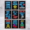 Gamer Room Poster Gaming Zone Canvas Prints Game Picture Modern Wall Art Boy Girl's Bedroom Decoration Playroom Painting Mural