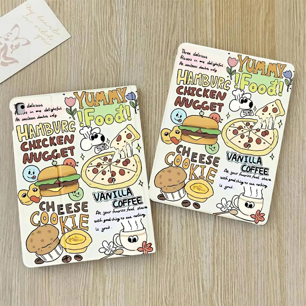 Чехол для компьютера Food Graffiti для iPad 7-го поколения Чехол 10.9 iPad 10-го поколения iPad Air 5 4 10.9 Чехлы Pro 11 2-го 3-го 4-го Чехол для iPad Air