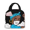 Сумка для ланча Kslai Afro Woman Nurse Doctor, сумка-тоут, термосумка для ланча для женщин, ланч-бокс, изолированный контейнер для ланча для работы, пикника