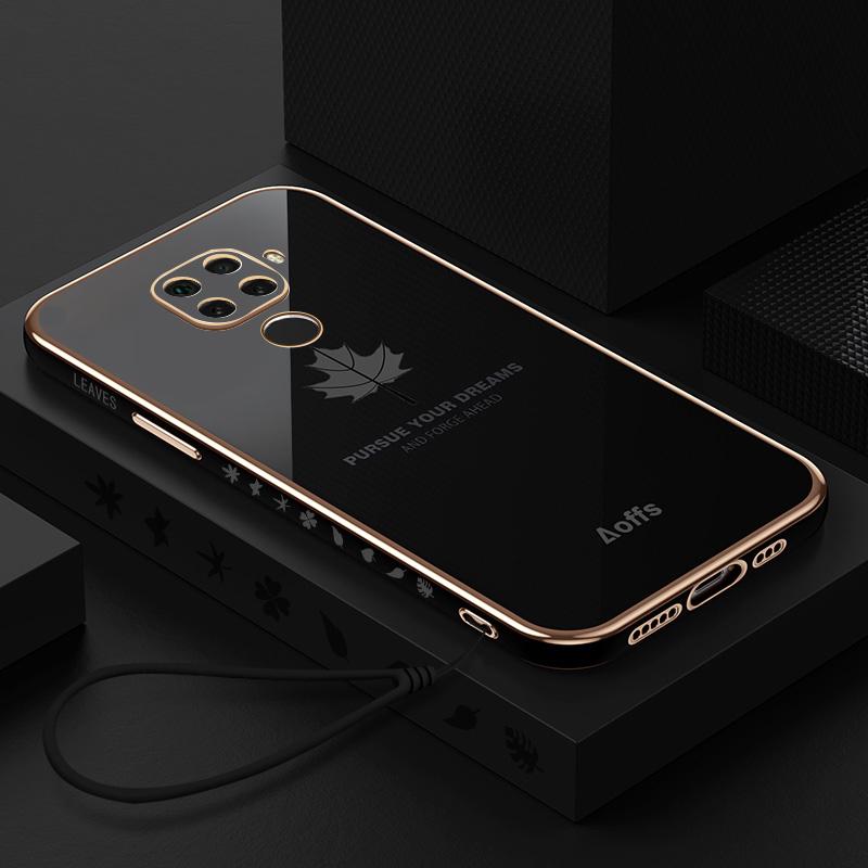 Note9 Роскошный чехол с ремешком из кленового листа для Xiaomi Redmi Note 11 10 9 Pro Max 9s 9pro 8pro 8 8t 7 9a 9c Nfc K40 PRO квадратный чехол 10c