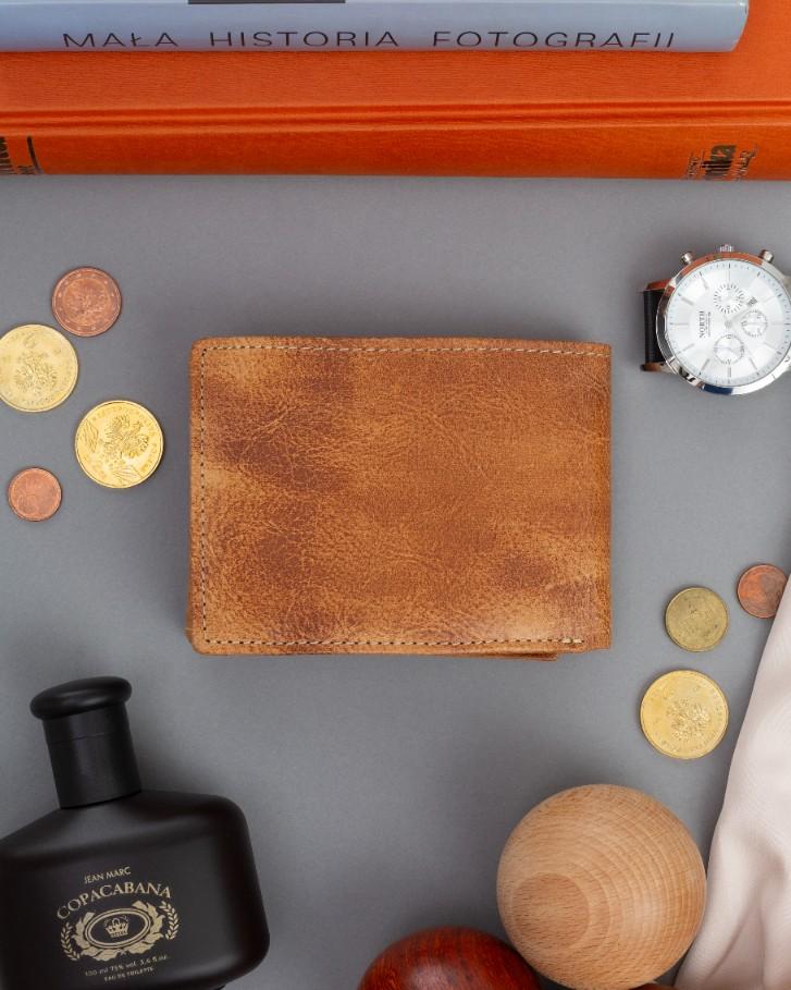 Leather wallet N992A-HP-BL-1246 TAN