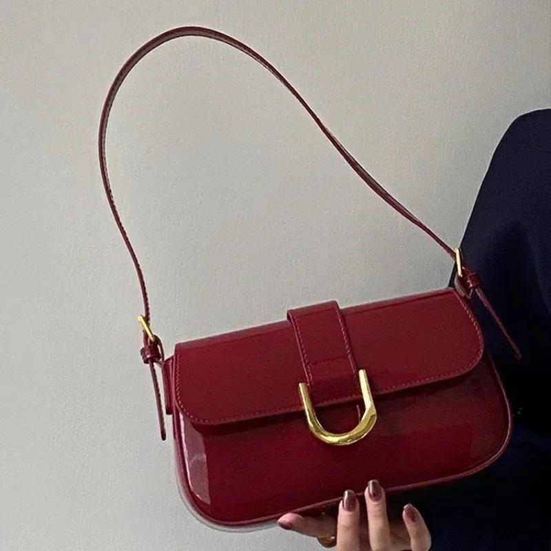 Женская сумка-портфель с клапаном, модная сумка-мессенджер с регулируемым ремешком из лакированной кожи, сумки на ремне, сумка через плечо, стильный кошелек