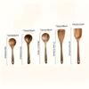 Wooden Spoon, Kitchen Wooden Cooking Tools, Wooden Kitchenware Set, Non Stick Pan Kitchen Tools Spoon and Stir Fry Spatula