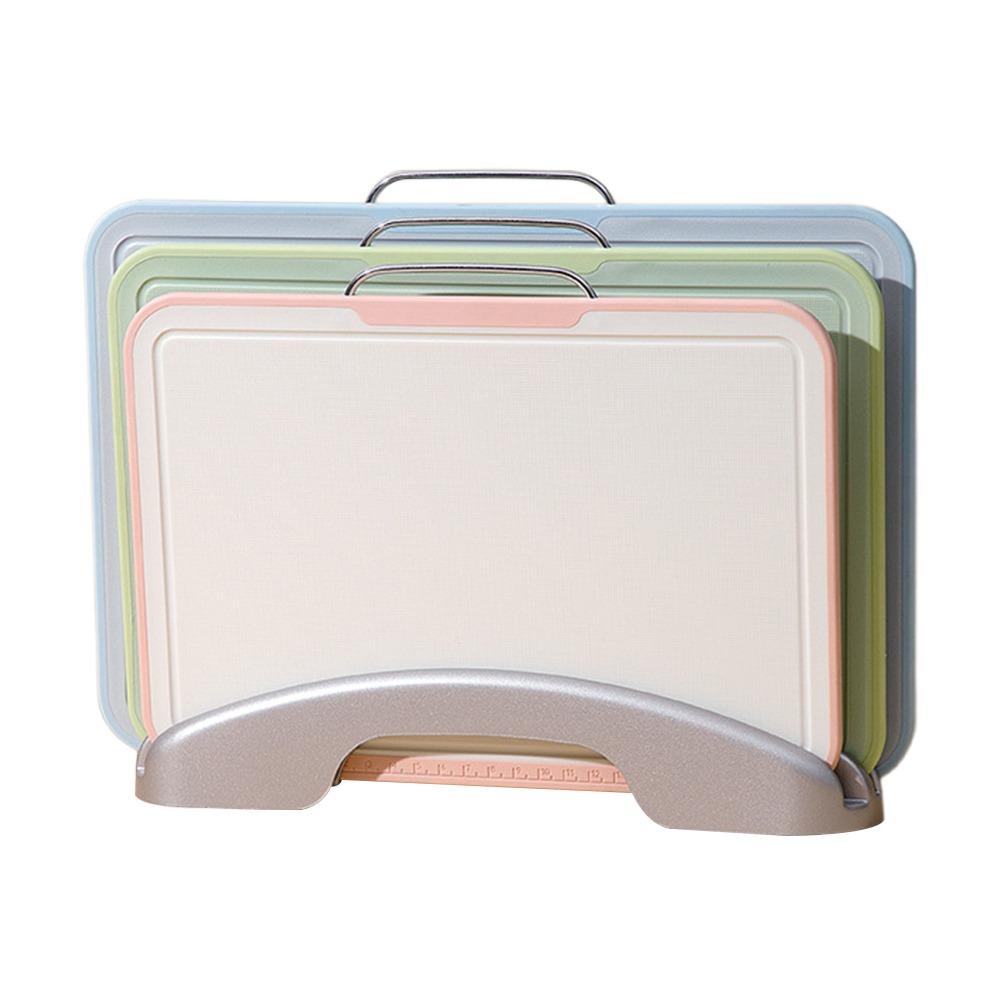 Набор из 3 предметов с подставкой для хранения Разделочная доска Классификация для сырых и готовых продуктов PP Разделочная доска Приготовление пищи Кухонные коврики